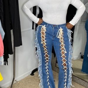 Lace Up Pants